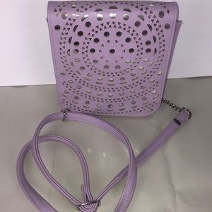 Max Edition Lilac & Silver Crossbody Bag Adjustable Strap